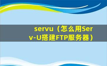 servu（怎么用Serv-U搭建FTP服务器）